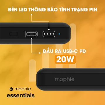 Pin sạc dự phòng không dây Mophie Essentials Snap+ Powerstation 10,000mAh