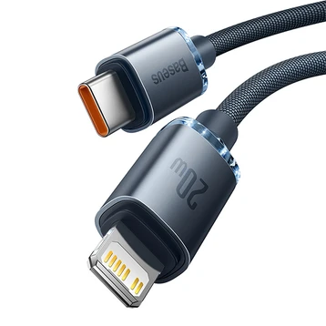Cáp Baseus Crystal Shine USB-C to Lightning 2M